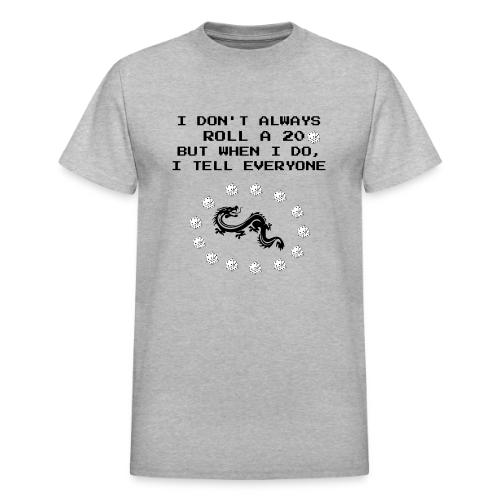 I Don't Always Roll a 20 D&D T-Shirt | Retro 8-Bit - Heavyweight Unisex T-Shirt by Gildan