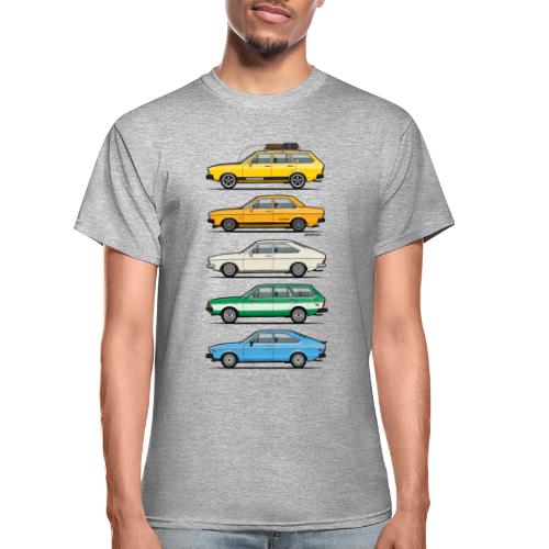 Stack of VAG B1 VDubs and Four Rings - Gildan Ultra Cotton Adult T-Shirt