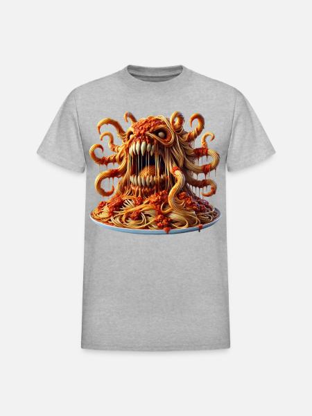 Spaghetti Bolognese Beast Unleashed - Heavyweight Unisex T-Shirt by Gildan - heather gray