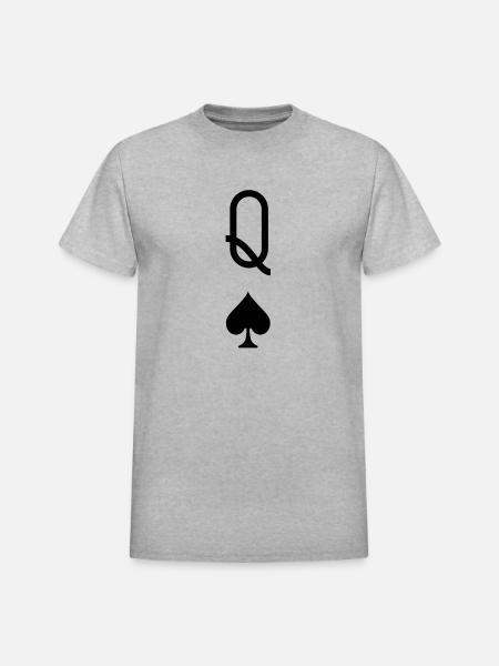 Queen of Spades - Heavyweight Unisex T-Shirt by Gildan - heather gray