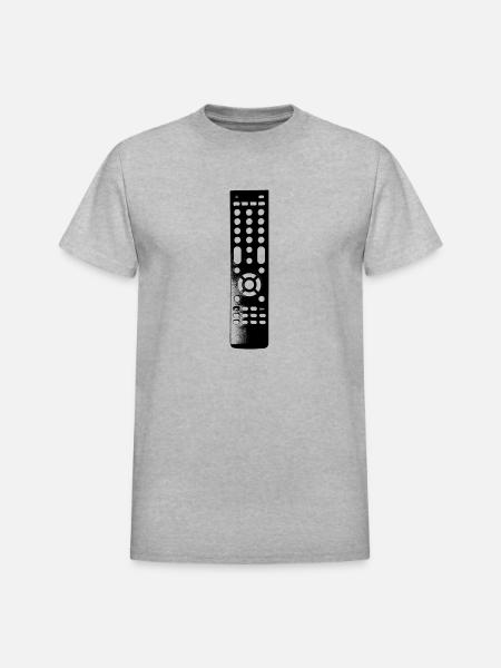 Remote Control - Heavyweight Unisex T-Shirt by Gildan - heather gray