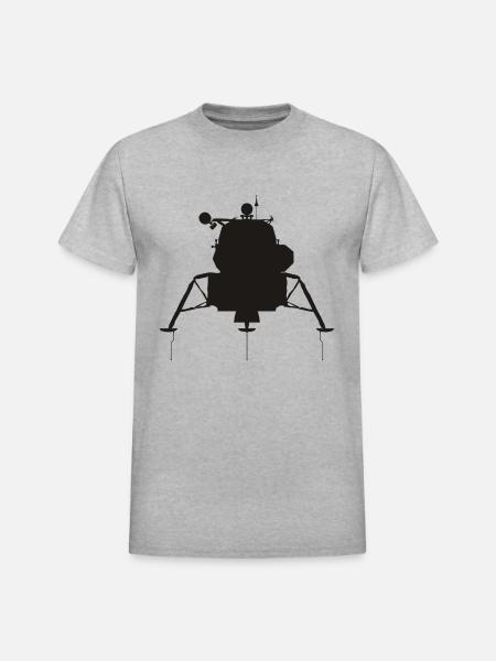 Lunar Module - Heavyweight Unisex T-Shirt by Gildan - heather gray