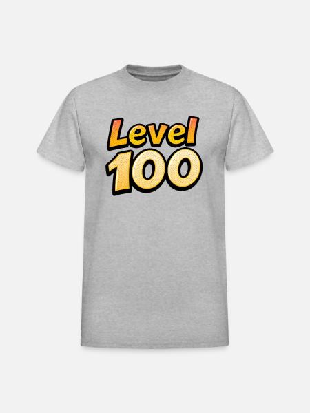Level 100 - Heavyweight Unisex T-Shirt by Gildan - heather gray