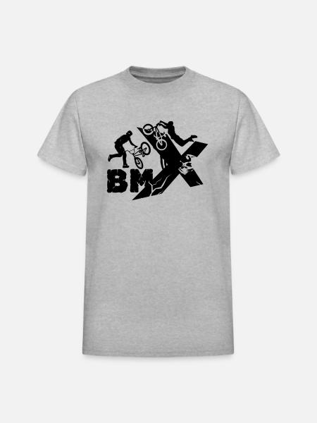 BMX Rider - Heavyweight Unisex T-Shirt by Gildan - heather gray