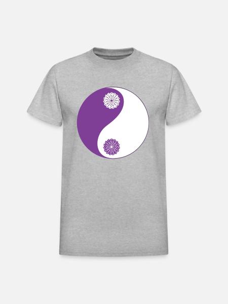 Yin and Yang - Heavyweight Unisex T-Shirt by Gildan - heather gray