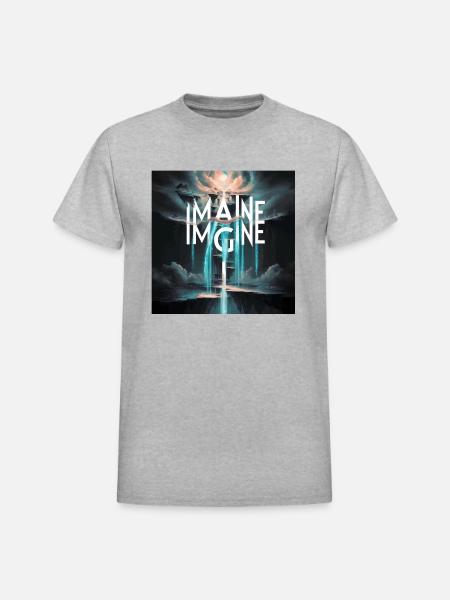 Imagine - Heavyweight Unisex T-Shirt by Gildan - heather gray