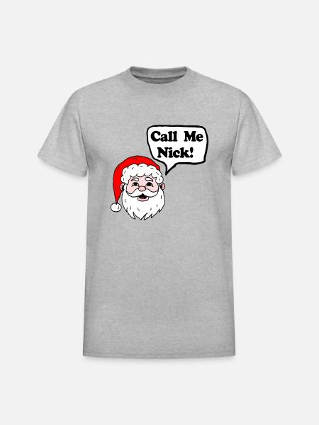 Call Me Nick - Heavyweight Unisex T-Shirt by Gildan - heather gray