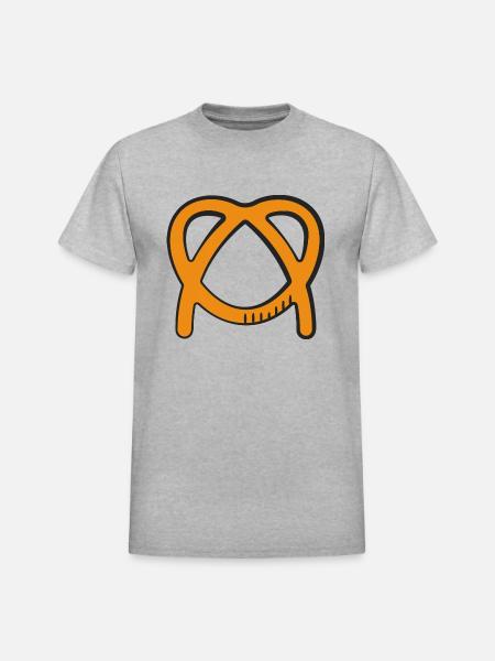 Pretzel - Heavyweight Unisex T-Shirt by Gildan - heather gray