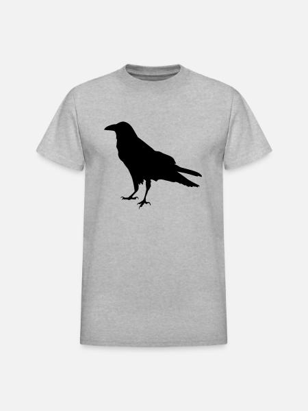 Ravens - Heavyweight Unisex T-Shirt by Gildan - heather gray