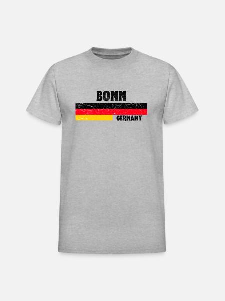 Bonn Germany - Heavyweight Unisex T-Shirt by Gildan - heather gray