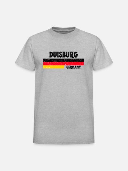 Duisburg Germany - Heavyweight Unisex T-Shirt by Gildan - heather gray