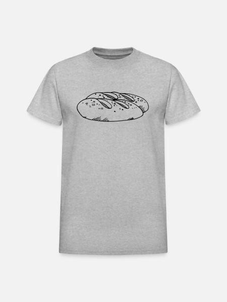Bread - Heavyweight Unisex T-Shirt by Gildan - heather gray