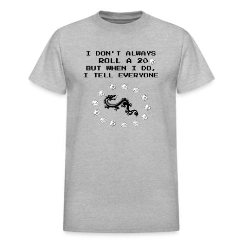 I Don't Always Roll a 20 D&D T-Shirt | Retro 8-Bit - Heavyweight Unisex T-Shirt by Gildan