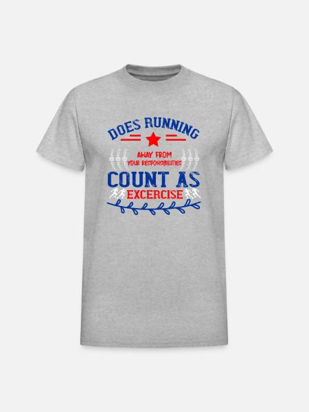 Running away from responsibilities - Heavyweight Unisex T-Shirt by Gildan - heather gray