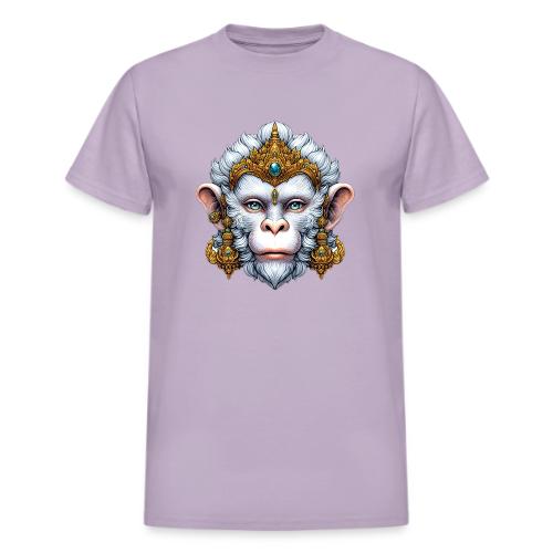 Thai Hanuman Monkey Deity Mask - Heavyweight Unisex T-Shirt by Gildan