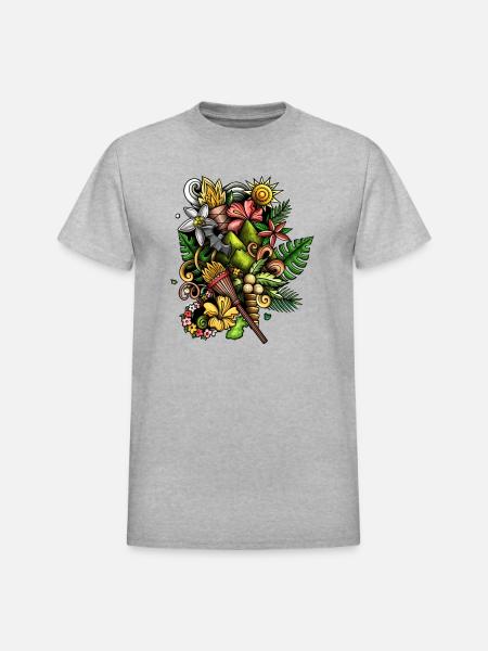 Lunar Dreamcatcher - Heavyweight Unisex T-Shirt by Gildan - heather gray