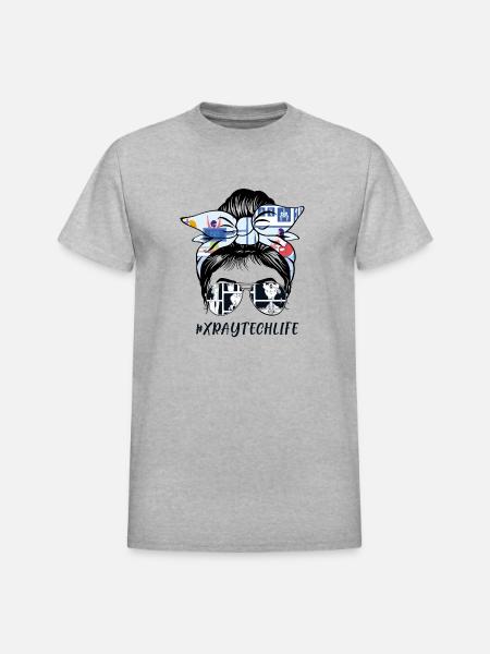 Xray tech life - Heavyweight Unisex T-Shirt by Gildan - heather gray