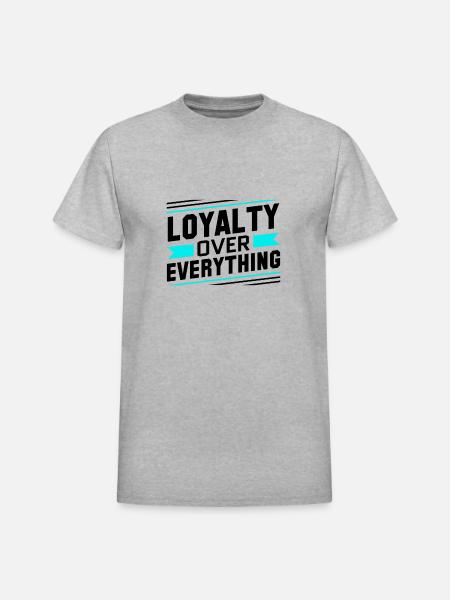 Loyalty Over Everything - Heavyweight Unisex T-Shirt by Gildan - heather gray