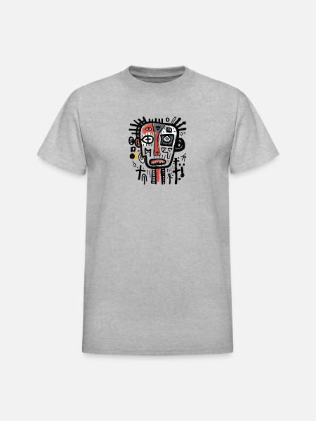 unique character design - Heavyweight Unisex T-Shirt by Gildan - heather gray