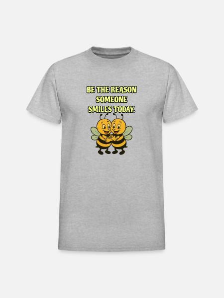 Bee The Reason - Heavyweight Unisex T-Shirt by Gildan - heather gray