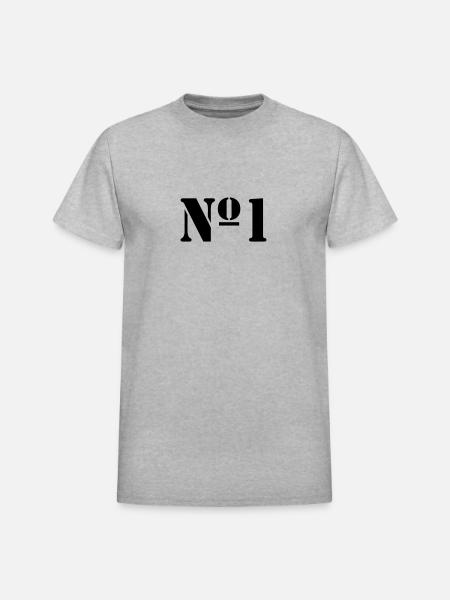 No 1 - Heavyweight Unisex T-Shirt by Gildan - heather gray