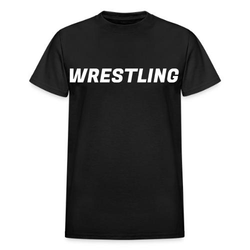 WRESTLING - Heavy Type / White - Heavyweight Unisex T-Shirt by Gildan