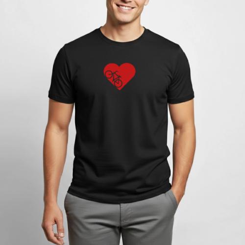 Bike in heart - Heavyweight Unisex T-Shirt by Gildan