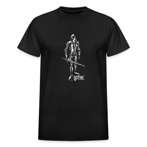 Gothic Knight Men's Standard Black T-shirt - Gildan Ultra Cotton Adult T-Shirt