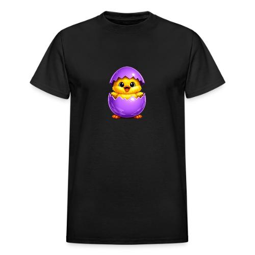 Easter Chick Purple - Heavyweight Unisex T-Shirt by Gildan