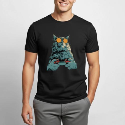 Cat: Fluff Mode On - Heavyweight Unisex T-Shirt by Gildan