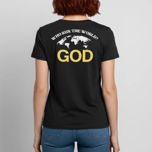 WRTW? (WHO RUN THE WORLD?) - Heavyweight Unisex T-Shirt by Gildan