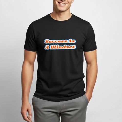 Success Is a Mindset — Motivational Glow Script - Heavyweight Unisex T-Shirt by Gildan