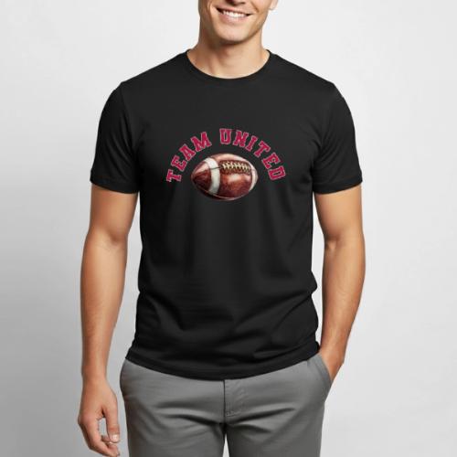 Team United American Football Design - Heavyweight Unisex T-Shirt by Gildan