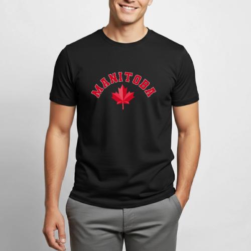 Manitoba with maple leaf - Heavyweight Unisex T-Shirt by Gildan