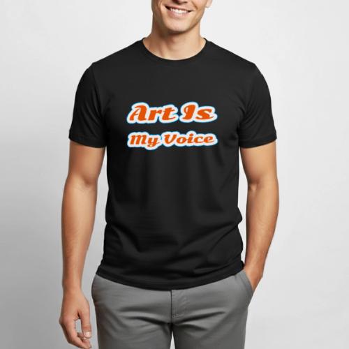 Art Is My Voice — Express Yourself Script - Heavyweight Unisex T-Shirt by Gildan