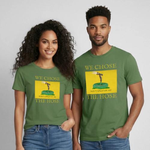 We Chose the Hose (on dark) - Heavyweight Unisex T-Shirt by Gildan