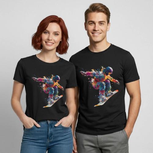 Snowboarding: Frozen Flight - Heavyweight Unisex T-Shirt by Gildan