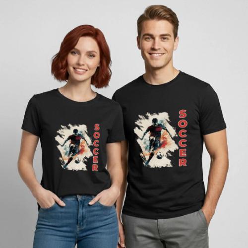 Soccer Blaze - Heavyweight Unisex T-Shirt by Gildan