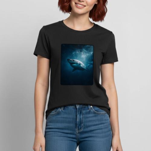 Great White Shark Ocean Design - Heavyweight Unisex T-Shirt by Gildan