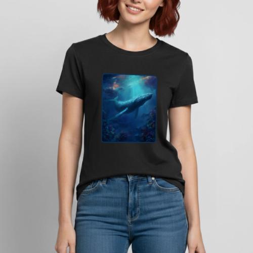 Humpback Whale Ocean Reef Design - Heavyweight Unisex T-Shirt by Gildan