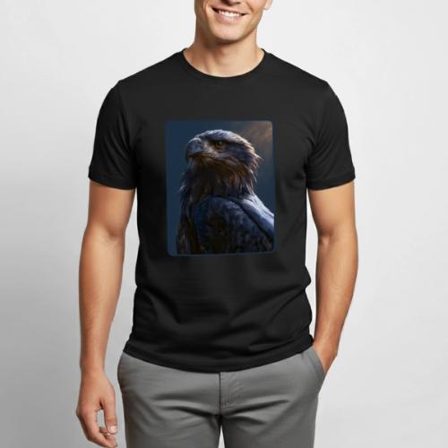 Majestic Eagle Cinematic Portrait Design - Heavyweight Unisex T-Shirt by Gildan