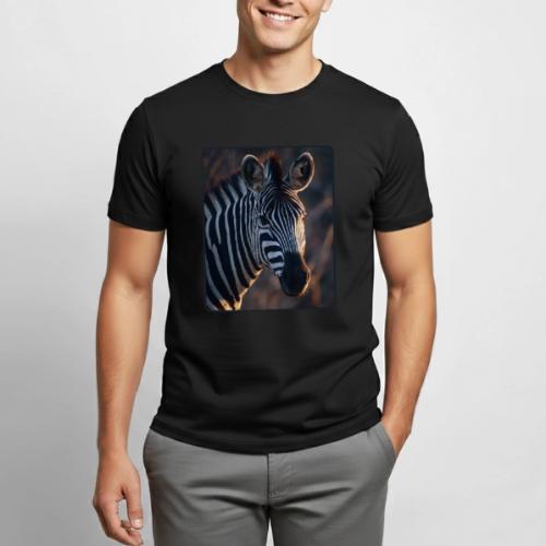 Majestic Zebra Sunset Portrait Design - Heavyweight Unisex T-Shirt by Gildan
