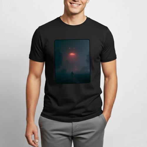 Mysterious UFO Encounter Design - Heavyweight Unisex T-Shirt by Gildan