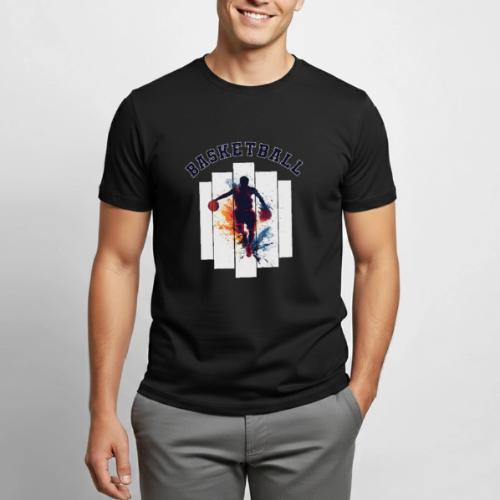 Basketball Never Stops - Heavyweight Unisex T-Shirt by Gildan