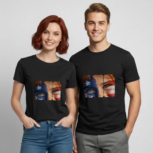 USA: Patriot Gaze - Heavyweight Unisex T-Shirt by Gildan