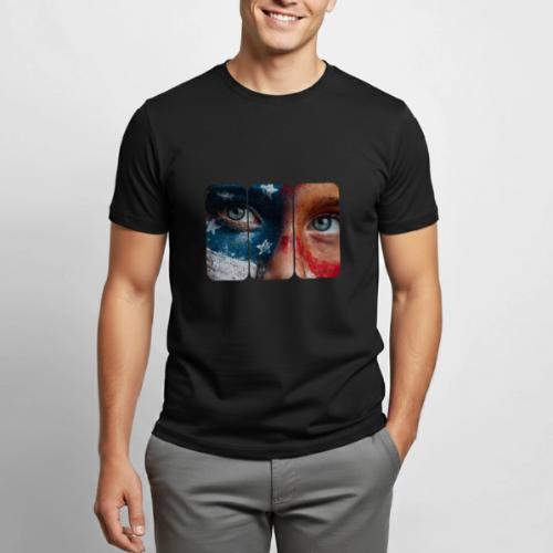 USA: Star-Spangled Glance - Heavyweight Unisex T-Shirt by Gildan