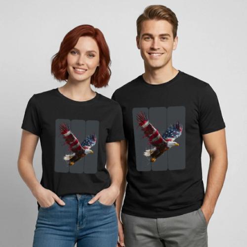 USA: Freedom in Flight - Heavyweight Unisex T-Shirt by Gildan