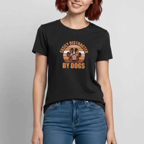 Easily Distracted By Dogs - Heavyweight Unisex T-Shirt by Gildan