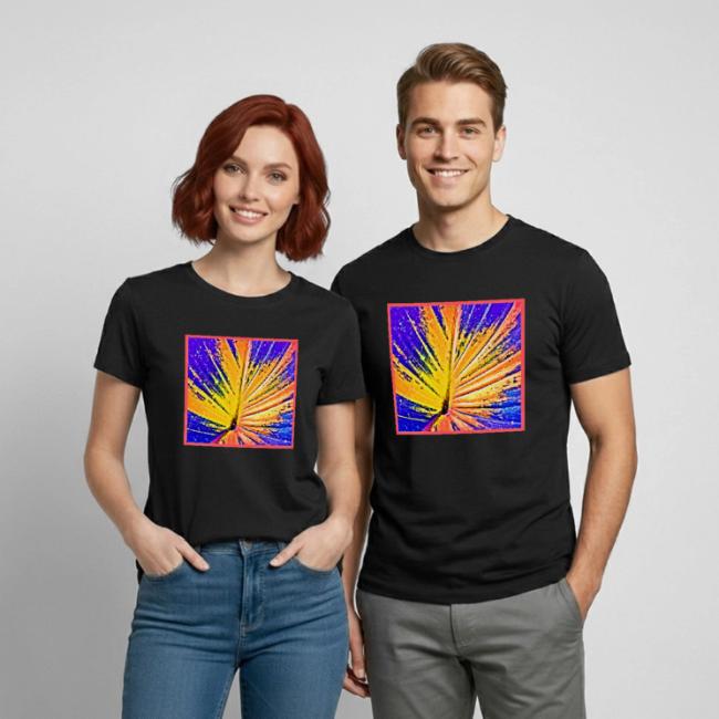 Vibrant Neon Leaf Pattern