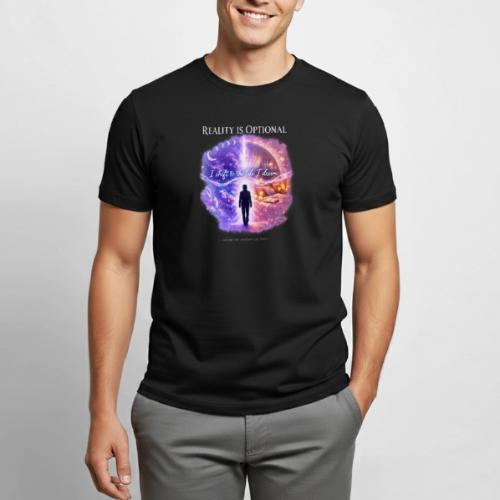 Reality Is Optional Cosmic Reality Shifting Portal - Heavyweight Unisex T-Shirt by Gildan